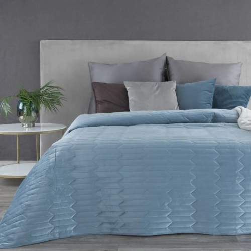MyBestHome Přehoz na postel GRAYS 220x240 cm modrá