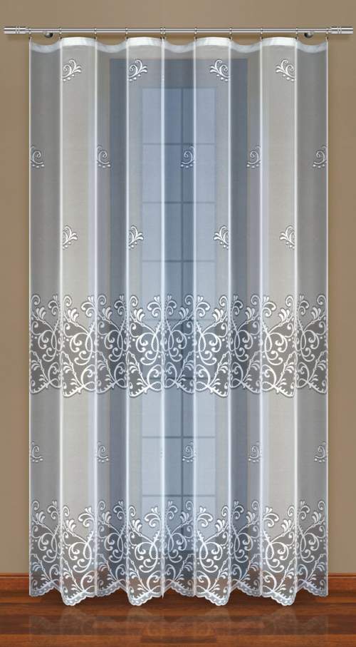 MyBestHome Dekorační žakárová záclona s řasící páskou YURIKO 250 bílá 200x250 cm