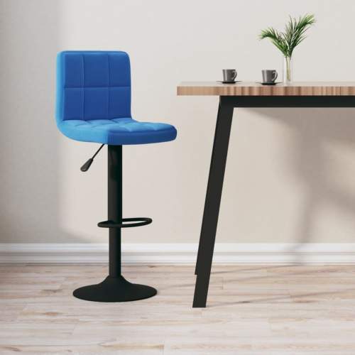 VIDA Barová židle modrá samet