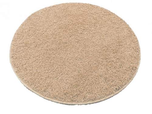 Vopi koberce Kusový kulatý koberec Color shaggy béžový - 80x80 (průměr) kruh cm Béžová, Velké (190x270 cm a větší), Syntetický (umělý)