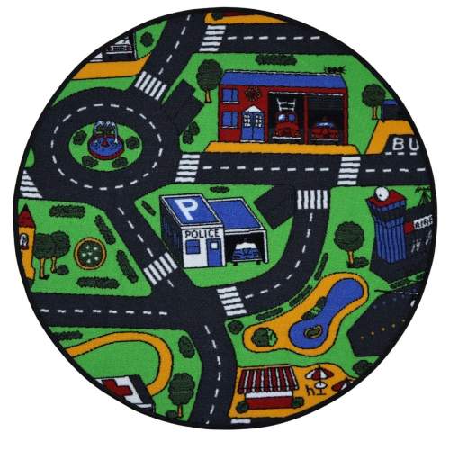 Dětský koberec City life kruh 200 cm