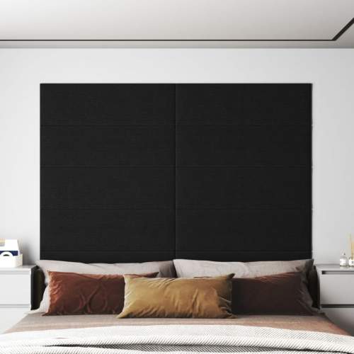 HD Nástěnné panely 12 ks černé 90 x 30 cm textil 3,24 m²