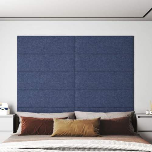 HD Nástěnné panely 12 ks modré 90 x 30 cm textil 3,24 m²