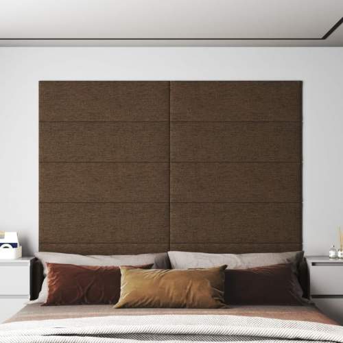 HD Nástěnné panely 12 ks hnědé 90 x 30 cm textil 3,24 m²