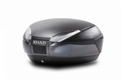 Vrchní kufr na motorku SHAD SH48 Dark grey / black se zámkem PREMIUM SMART D0B48300