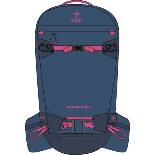 Kilpi GLACIER-U ski alpine and freeride backpack dark blue