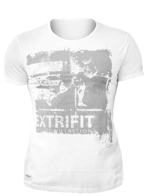 Extrifit Triko 04 bílá LOGO šedá L