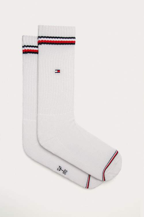 Tommy Hilfiger MEN ICONIC SOCK 2P Pánské ponožky, bílá, velikost 39-42