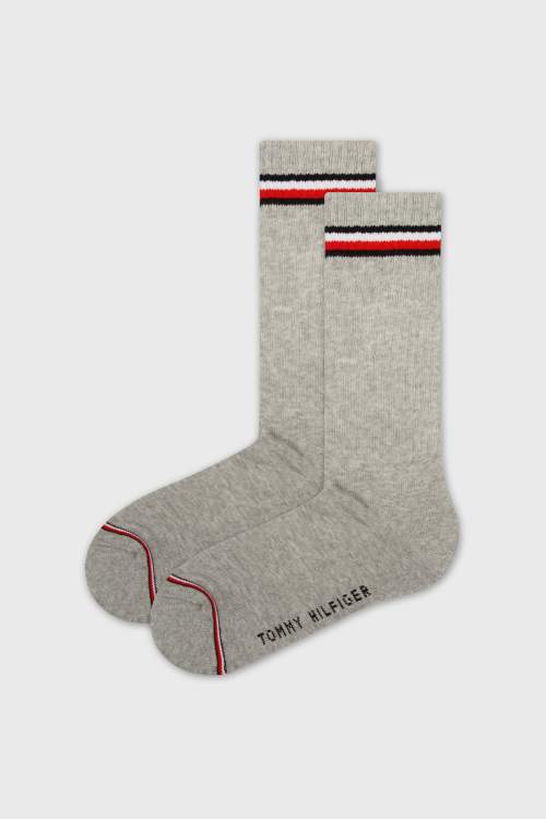 Tommy Hilfiger MEN ICONIC SOCK 2P Pánské ponožky, šedá, velikost 39-42