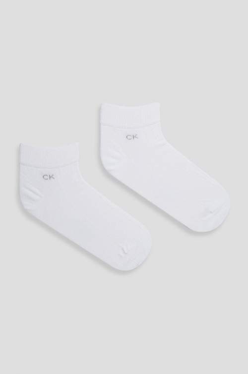 Ponožky Calvin Klein (2-pak) pánské, bílá barva