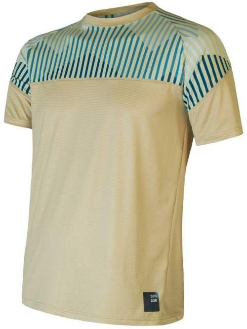 Pánské funkční tričko SENSOR Coolmax impress žlutá/mountains Barva: béžová, Velikost: S