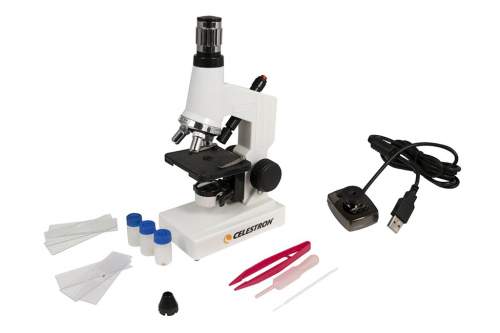Celestron mikroskop kit 40-600x juniorský s USB snímačem