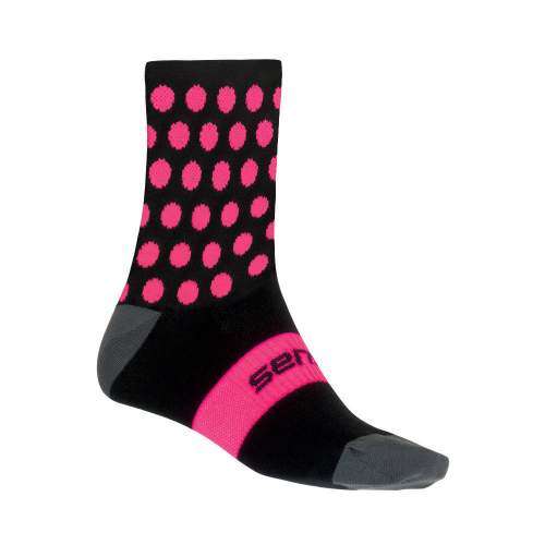Sensor Ponožky Dots černá/růžová 35-38