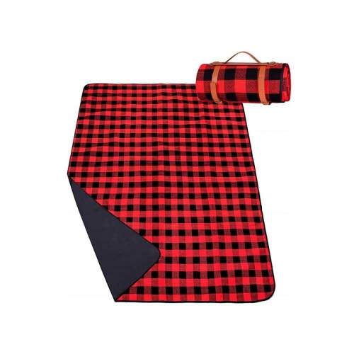 Pikniková deka 200x150 cm, černo-červená SPRINGOS RETRO