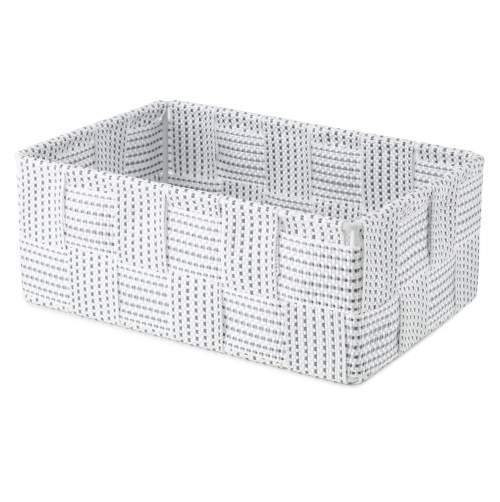 Úložný organizér do zásuvky Compactor Toronto - košík M, 18 x 12 x 7 cm, bílo-šedý