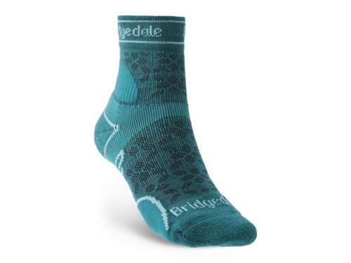 Bridgedale Trail Run Leightweight T2 MS 3/4 Crew Womens teal pánské běžecké ponožky L/7-8,5 UK (41-43 EUR)