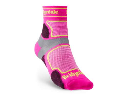 Dámské ponožky Bridgedale Trail Run UL T2 CS 3/4 Crew pink M (5-6,5 UK)