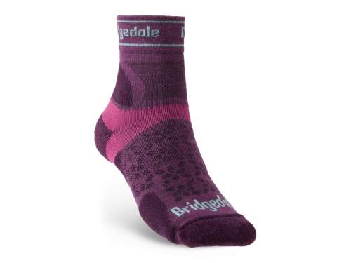 Dámské ponožky Bridgedale Trail Run UL T2 MS 3/4 Crew damson L (7-8,5 UK)