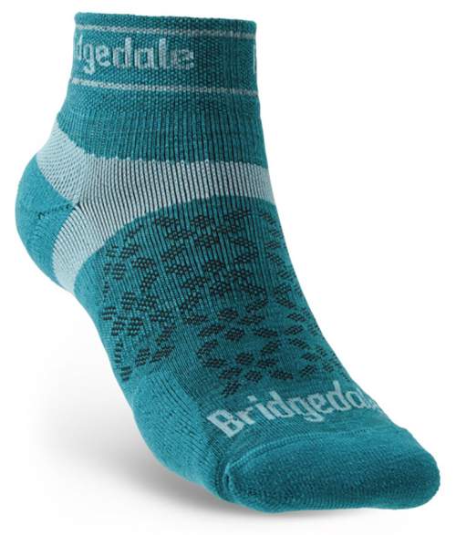 Dámské ponožky Bridgedale Trail Run UL T2 MS Low teal M (5-6,5 UK)