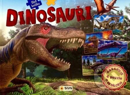 Dinosauři - Slož si knížku (4 puzzle o 48 dílcích)