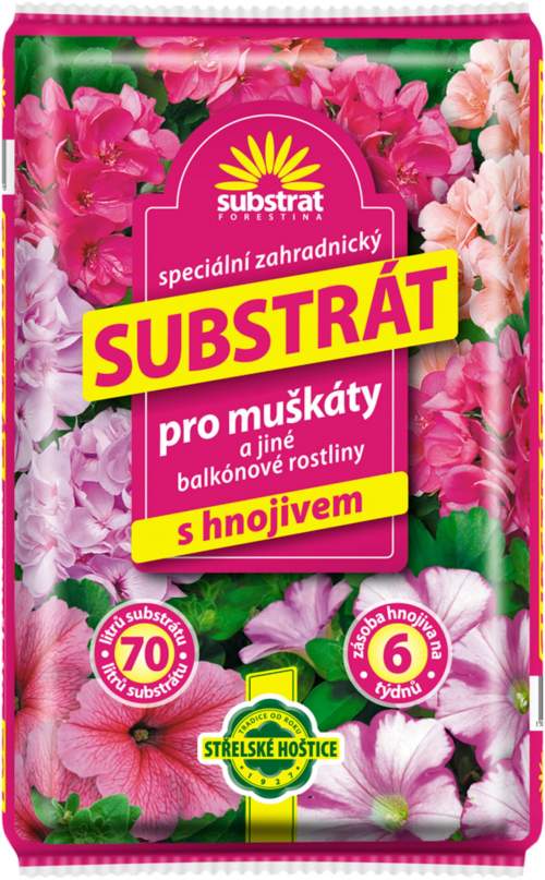 Substrát FORESTINA pro muškáty a balkónové rostliny - 70l
