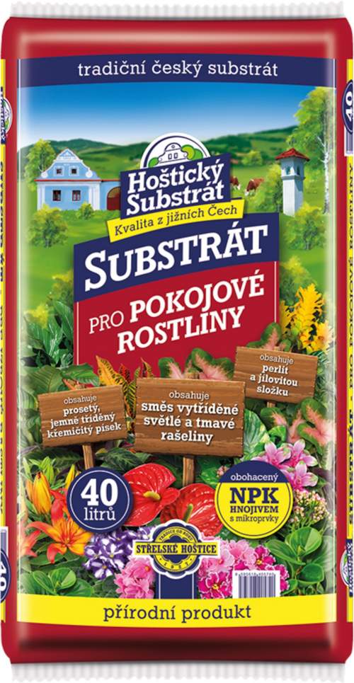 Substrát - Hoštický Pro pokojové rostliny objem: 40l