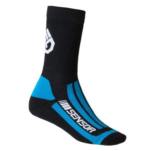 Ponožky SENSOR Treking Merino černá/modrá L (9-11 UK)