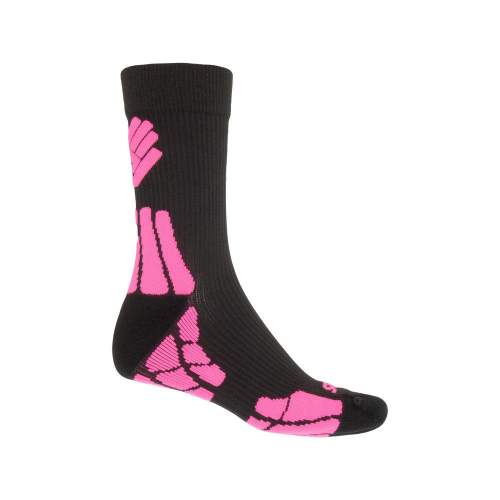 Ponožky SENSOR Hiking merino černá/růžová Barva: růžová, Velikost: 9/11