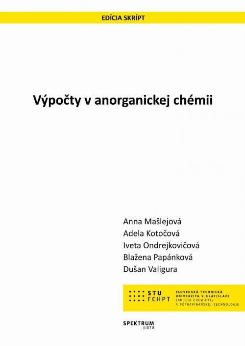 Anna Mašlejová - Výpočty v anorganickej chémii