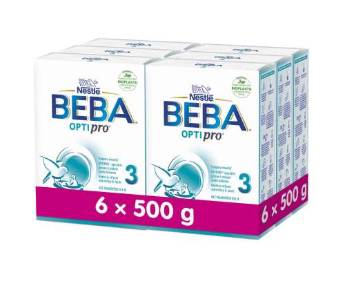 BEBA OPTIPRO 3 Batolecí mléko 6x500 g