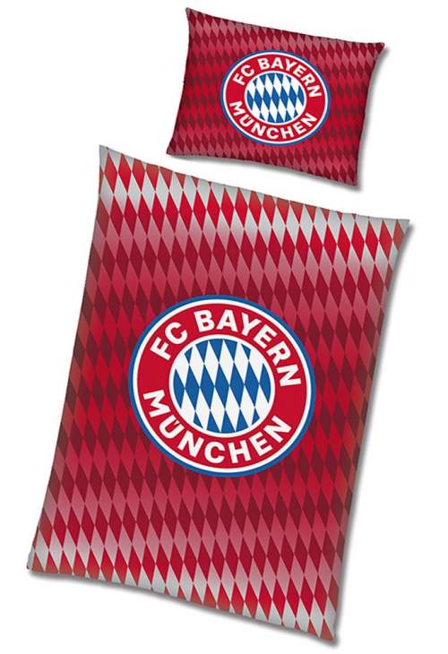 Bavlněné povlečení 140x200, 70x90 cm - FC Bayern Mnichov Diamonds