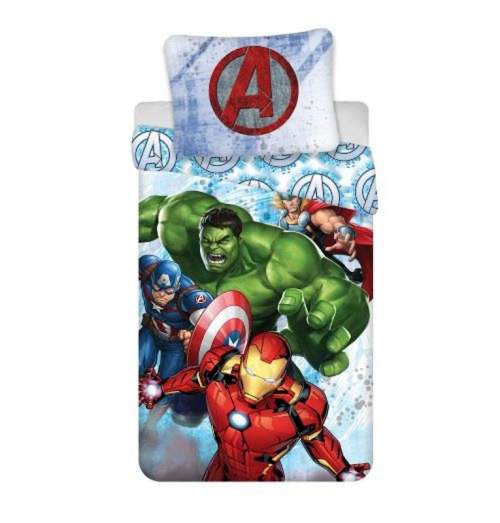 Povlečení Avengers "Heroes" 140x200, 70x90 cm - bavlna - Jerry Fabrics