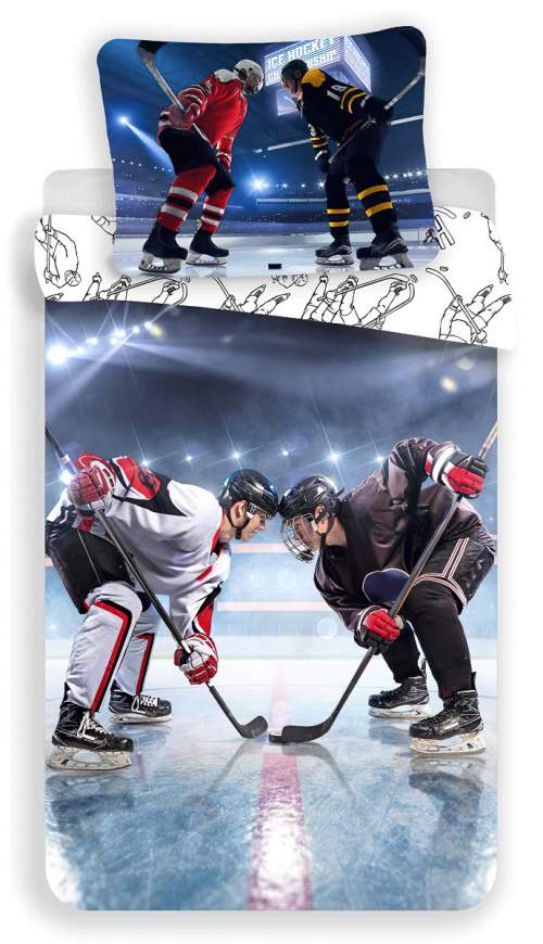 Jerry Fabrics povlečení bavlna fototisk Hokej 140x200+70x90 cm