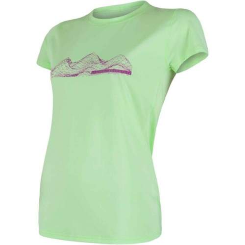 Dámské funkční tričko SENSOR Coolmax fresh pt mountains zelená Barva: Zelená, Velikost: L