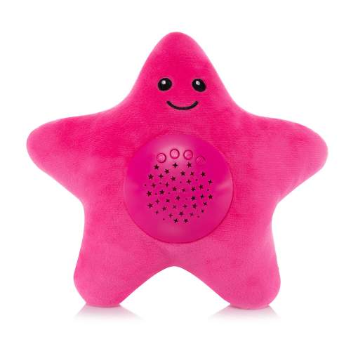 Zopa plyšová hračka hvězdička s projektorem pink