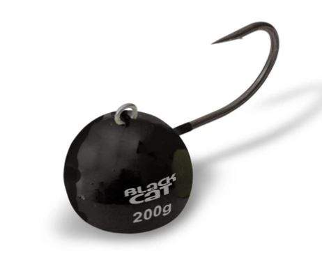 Jigová hlavička Black Cat Fire-Ball Vel. 6/0  80g barva: černá, Váha: 200g