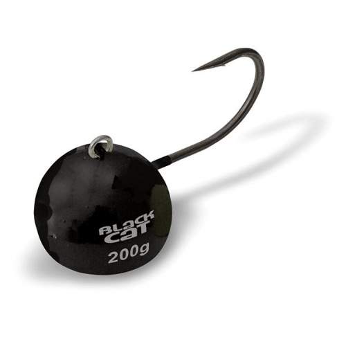 Jigová hlavička Black Cat Fire-Ball Vel. 6/0  80g barva: černá, Váha: 160g