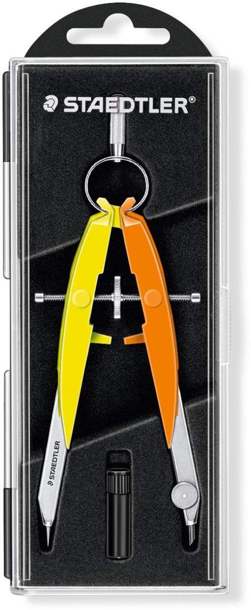 Kružítko "Mars Comfort Neon", 2-dílná sada, vysoká přesnost, žlutá-oranžová, STAEDTLER