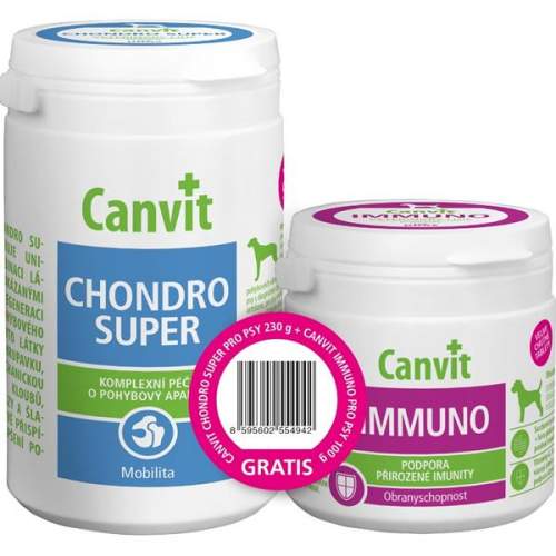 Canvit Chondro Super 230g+Canvit Imunno pro psy 100g