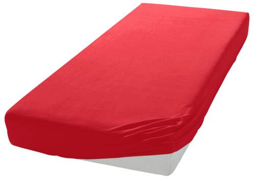 Carbotex Prostěradlo Jersey Basic 160x200 cm Červená