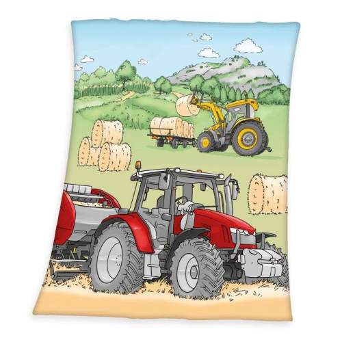 Herding Deka fleece Traktor 130x160 cm