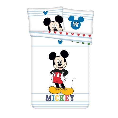 Jerry Fabrics Dětské bavlněné povlečení do postýlky Mickey Colors baby 100 x 135 cm 40 x 60 cm