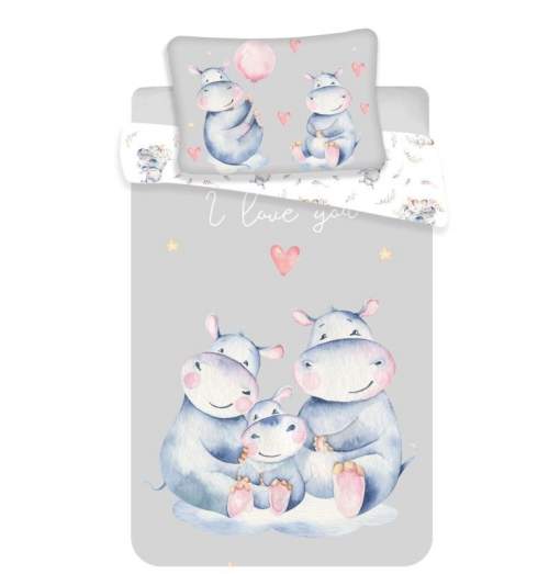 Jerry fabrics Disney povlečení do postýlky Hrošíci baby 100x135 + 40x60 cm