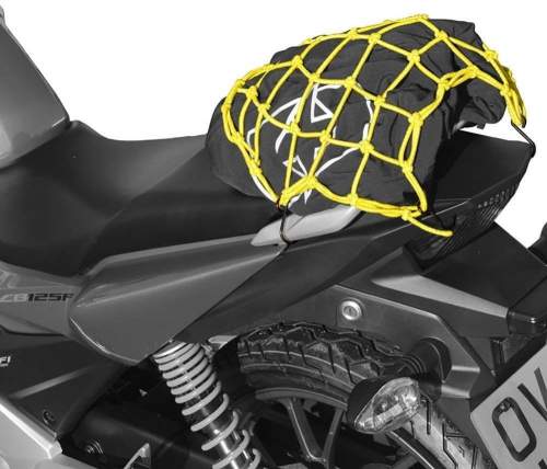 OXFORD Pružná zavazadlová síť pro motocykly 27 x 25 cm žlutá