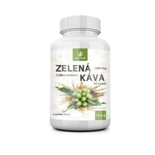 Allnature Zelená káva 1000 mg 60 kapslí
