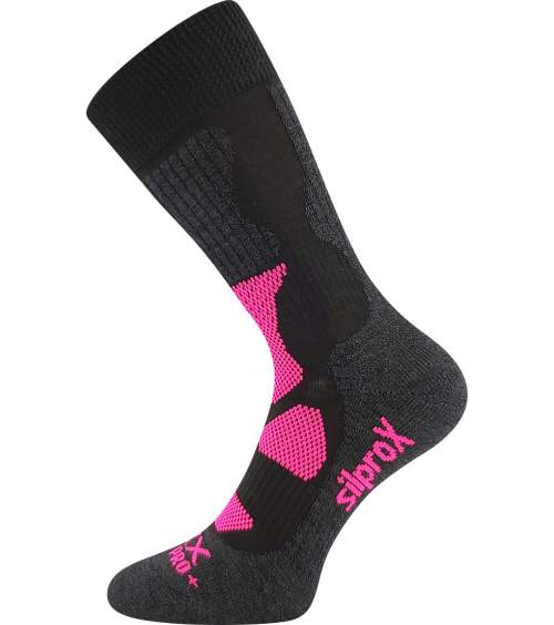 ponožky Voxx merino Etrex černo-růžová Velikost ponožek: 35-38 EU