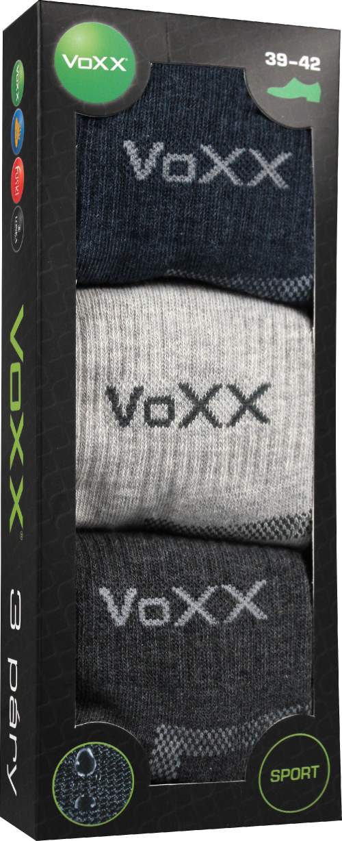 Voxx Caddy B Unisex froté ponožky - 3 páry BM000002531600100961 mix A 35-38 (23-25)