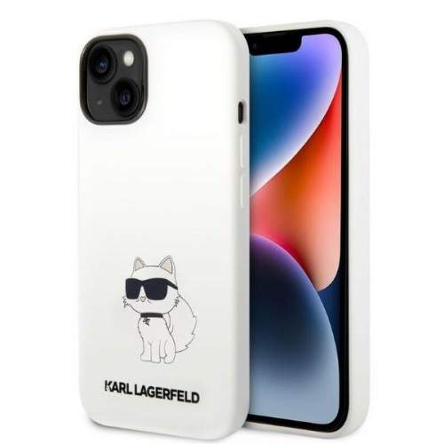 Karl Lagerfeld Liquid Silicone Choupette NFT Zadní Kryt pro iPhone 14 Plus White