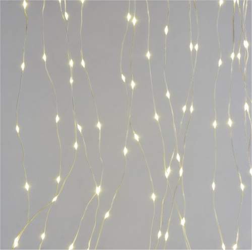 Vánoční osvětlení EMOS 300 LED nano řetěz - 2,9 × 1,5 m, záclona, venkovní i vnitřní, teplá bílá
