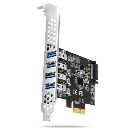 AXAGON PCEU-43RS, PCIe řadič, 4x USB 3.2 Gen 1 port, 5 Gbps